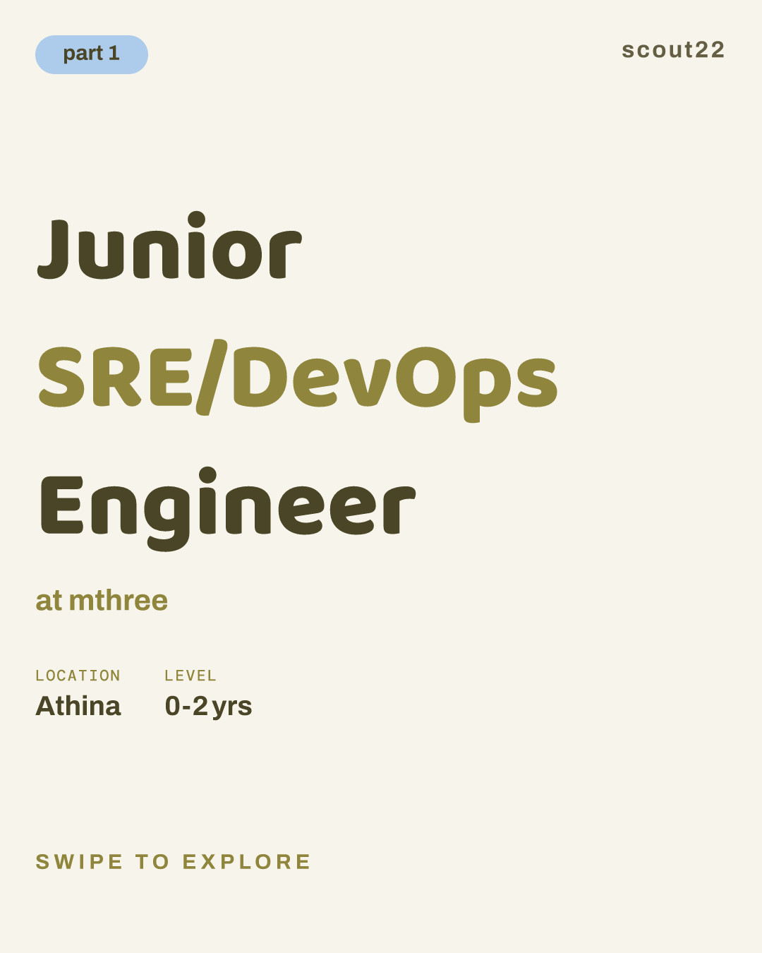 Junior SRE/DevOps Engineer at mthree