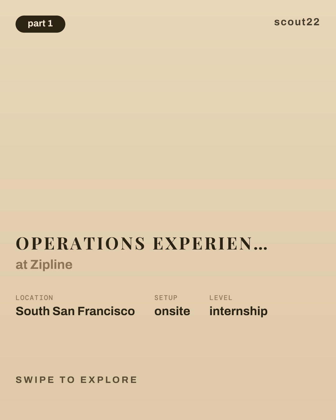 Operations Experience Intern (Spring 2027) at Zipline