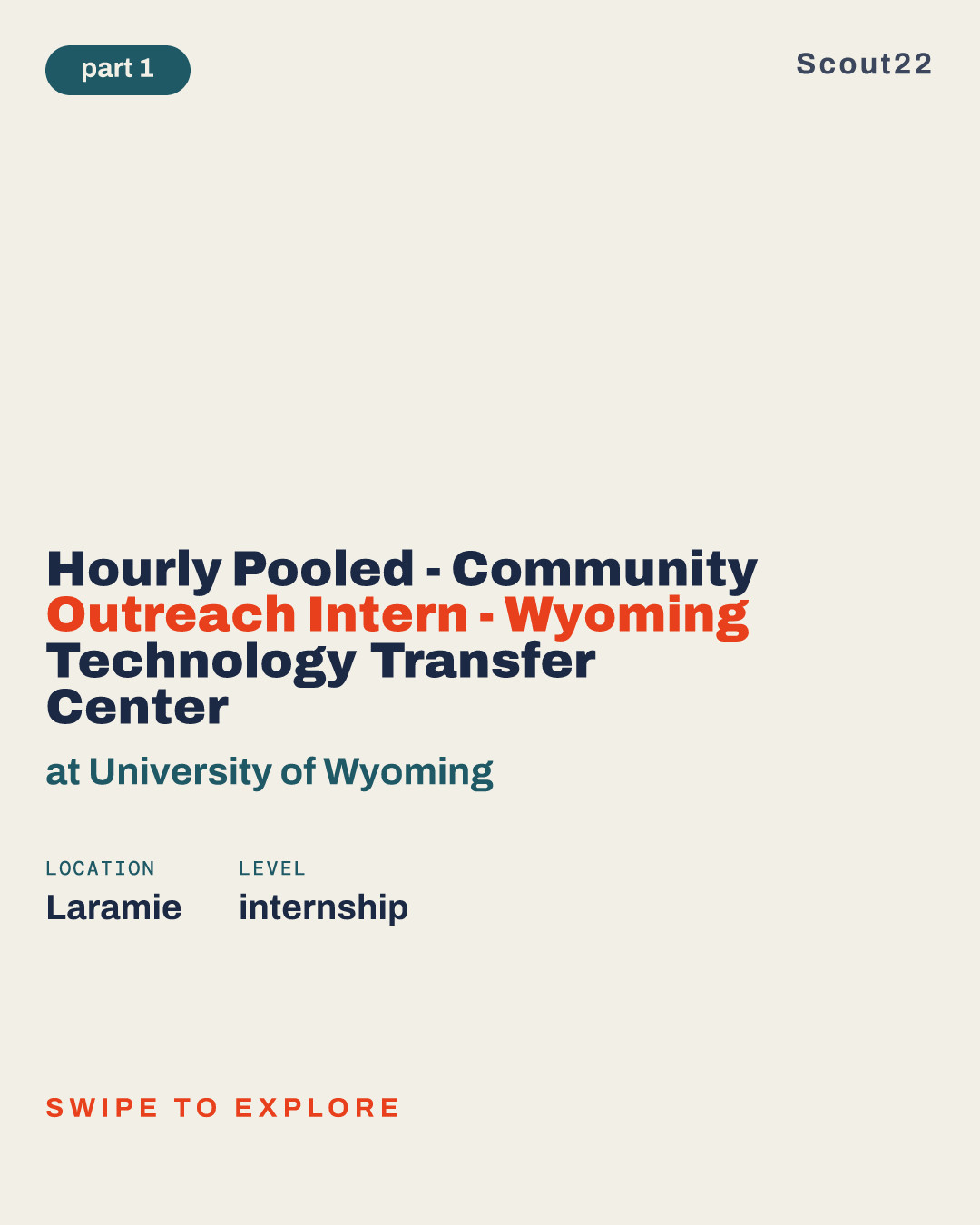 Hourly Pooled - Community Outreach Intern - Wyoming Technology Transfer Center at University of Wyoming