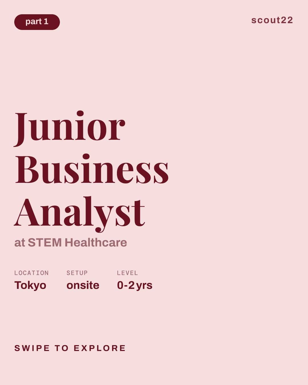Junior Business Analyst at STEM Healthcare