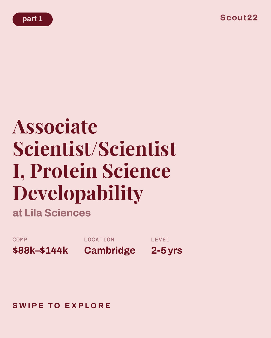 Associate Scientist/Scientist I, Protein Science Developability at Lila Sciences