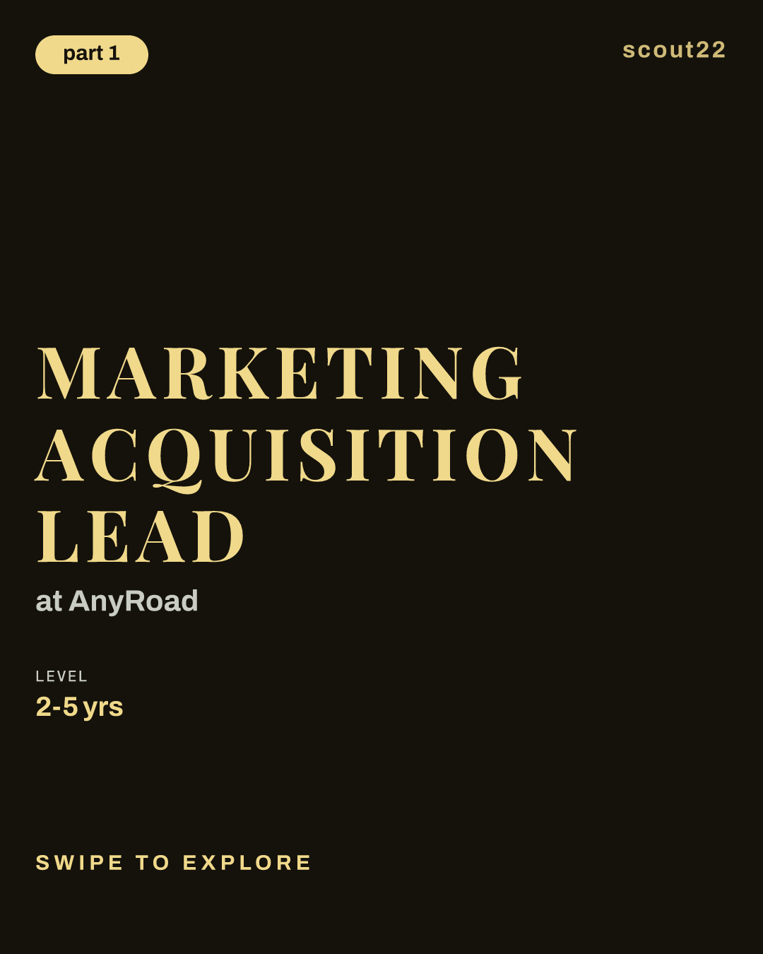 Marketing Acquisition Lead at AnyRoad