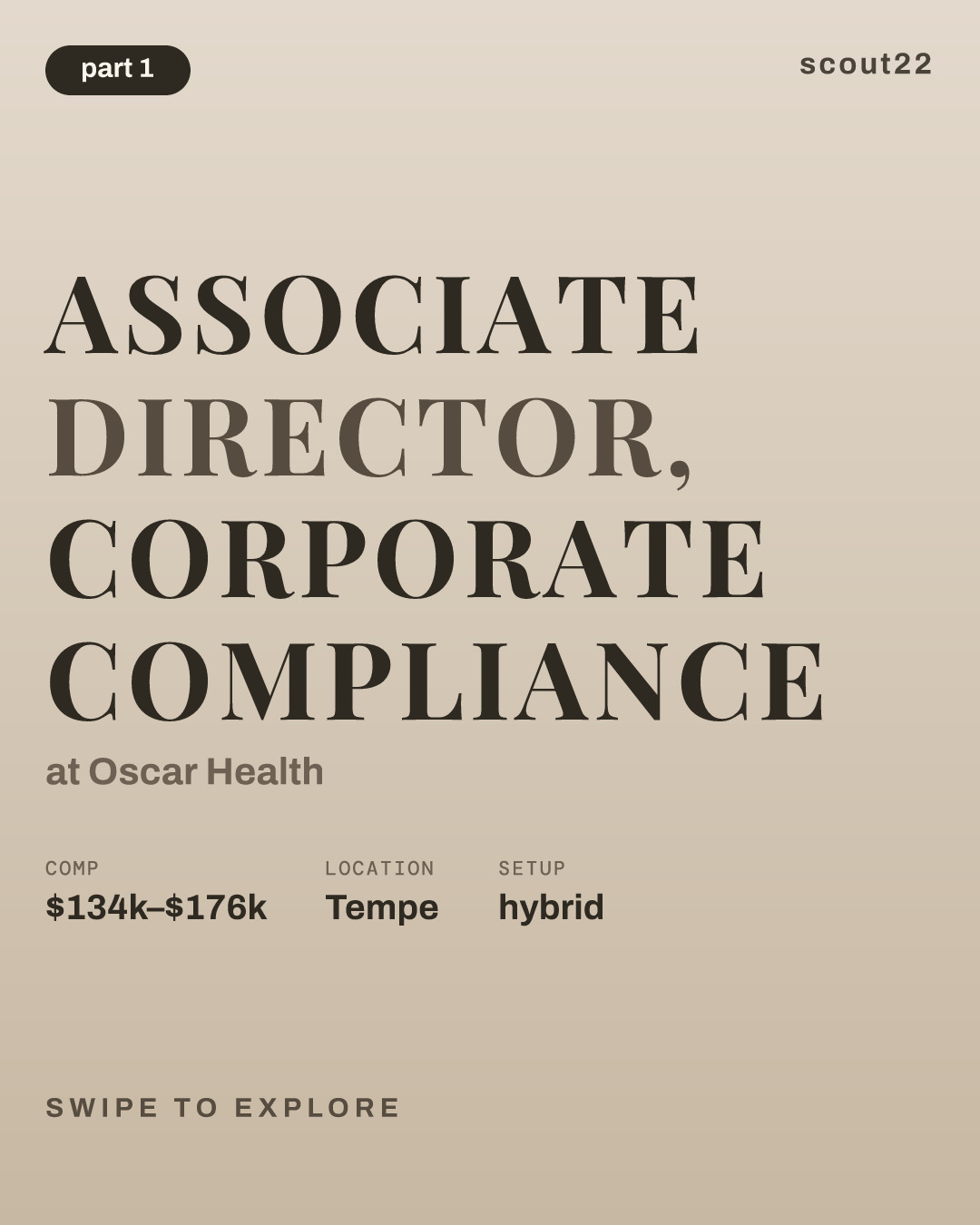 Associate Director, Corporate Compliance at Oscar Health