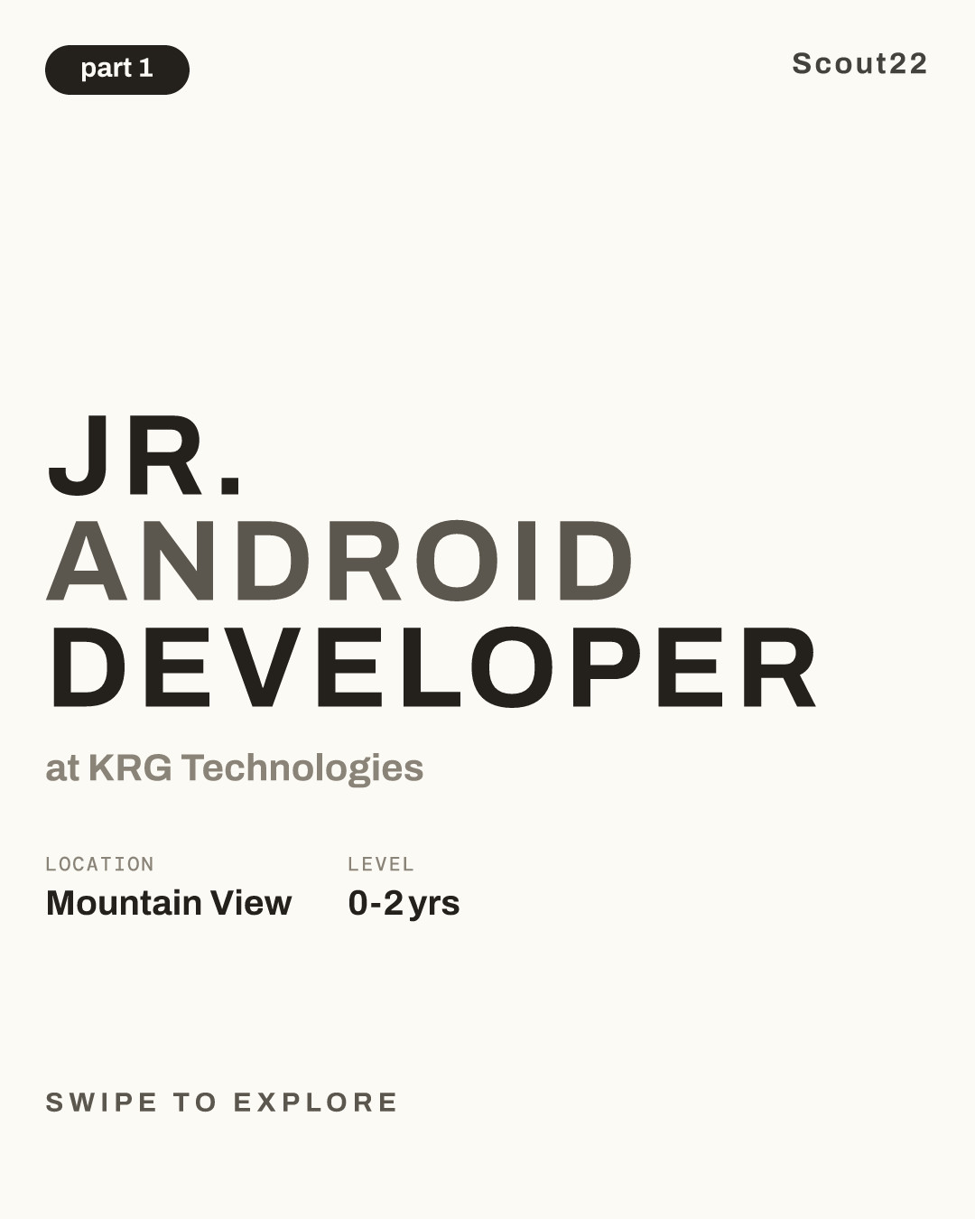 Jr. Android Developer at KRG Technologies