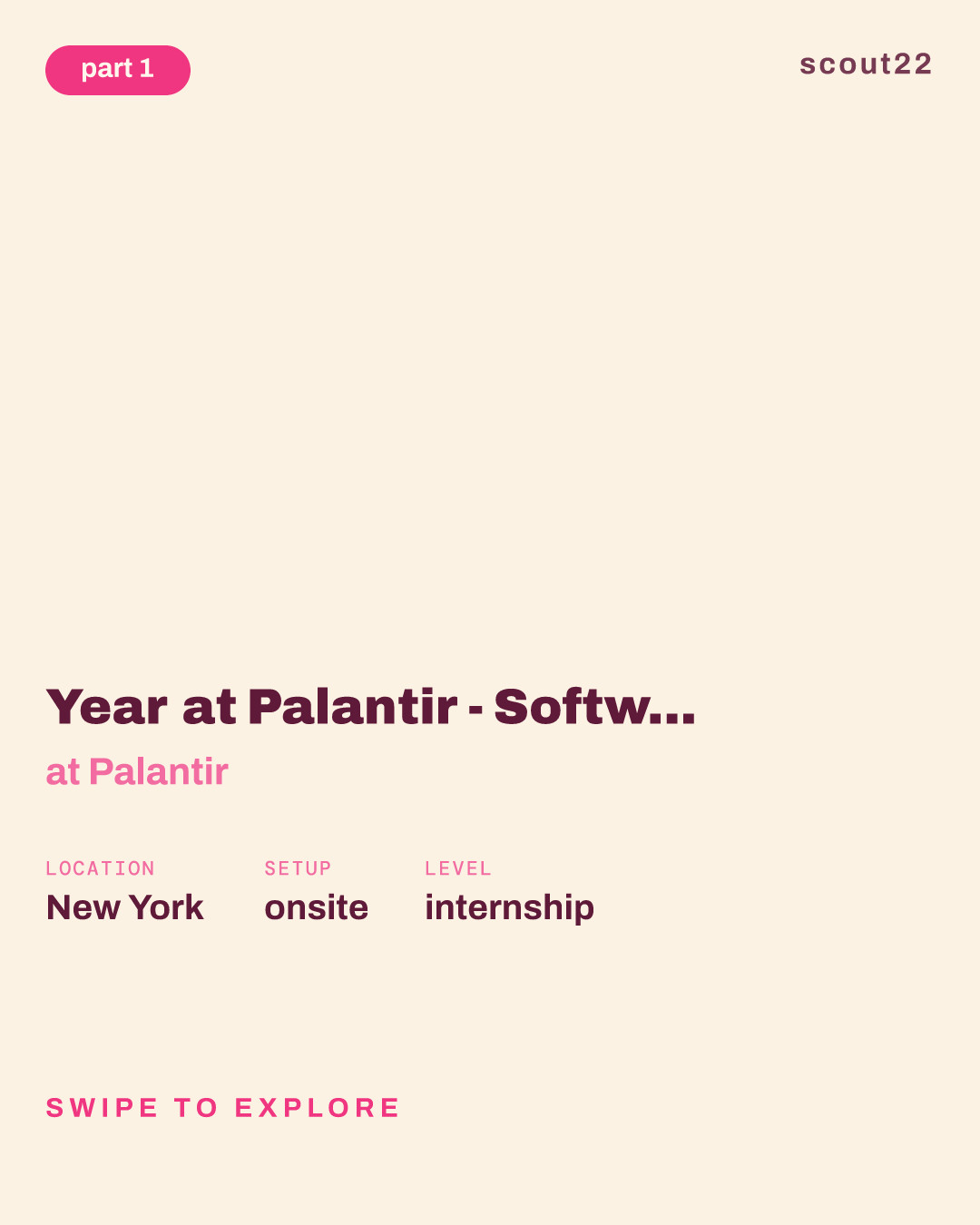 Year at Palantir - Software Engineer, Internship at Palantir