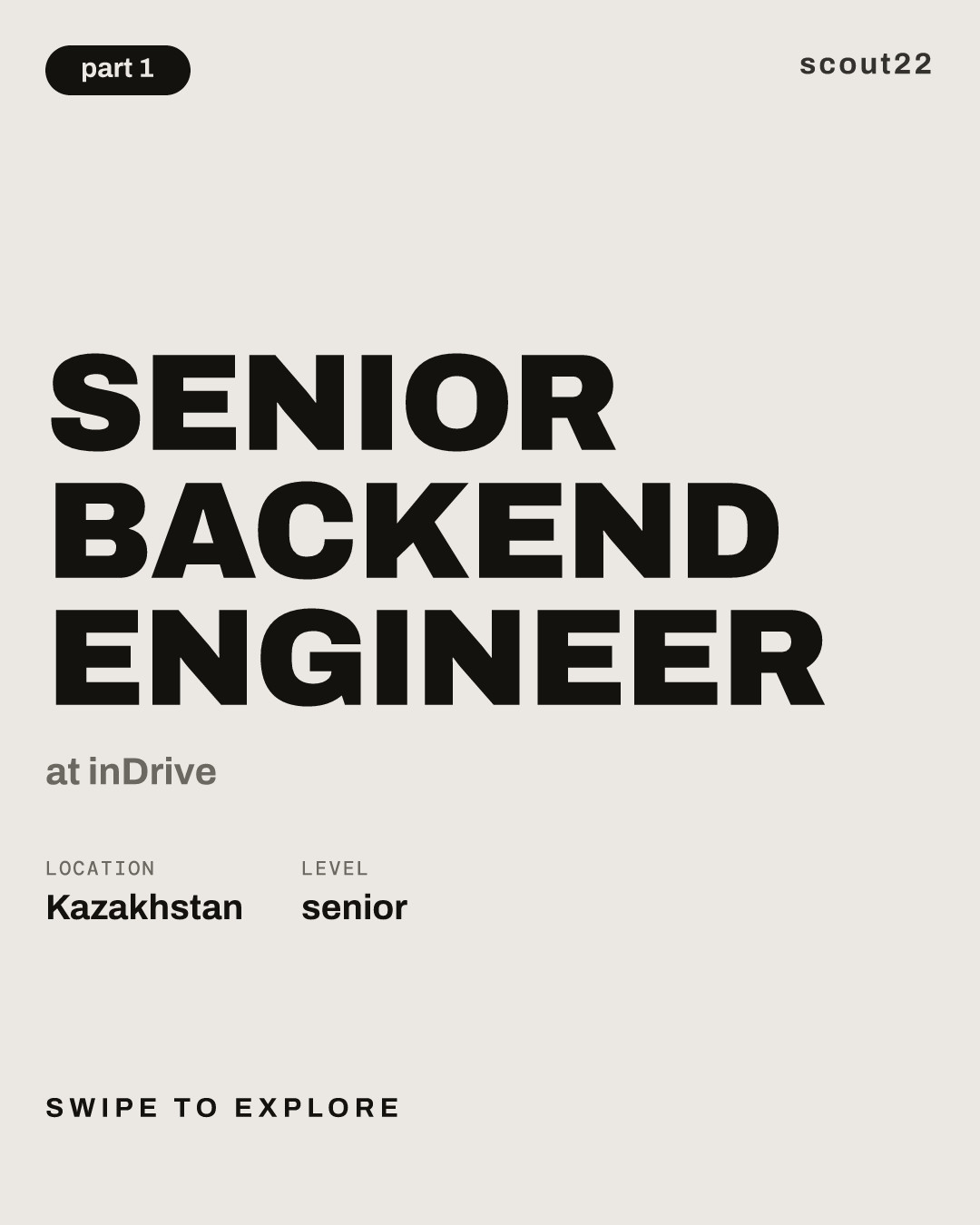 Senior Backend Engineer at inDrive