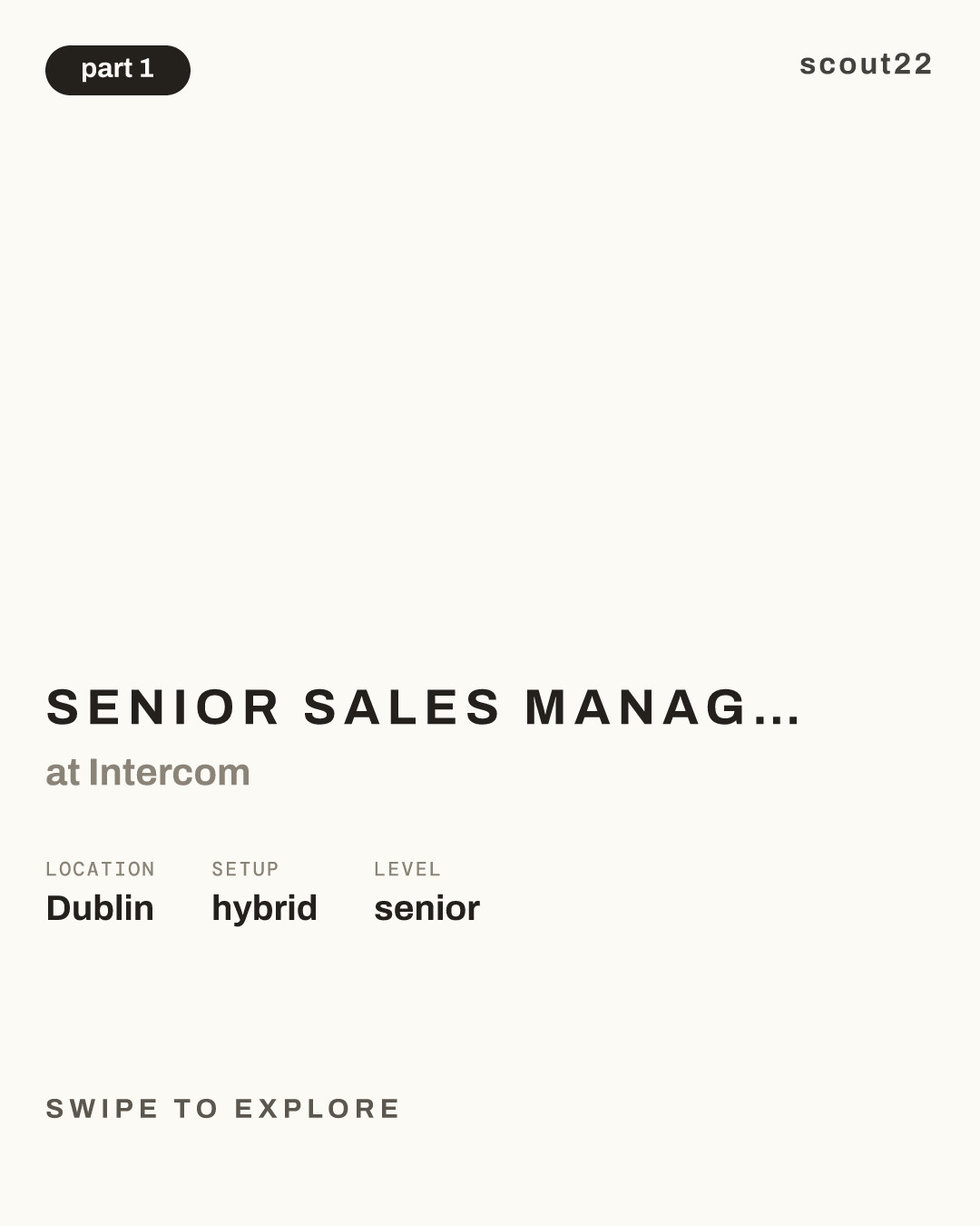 Senior Sales Manager, Continental Europe at Intercom