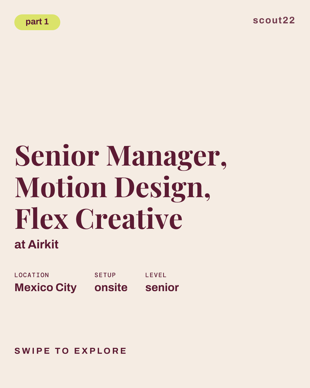 Senior Manager, Motion Design, Flex Creative at Airkit