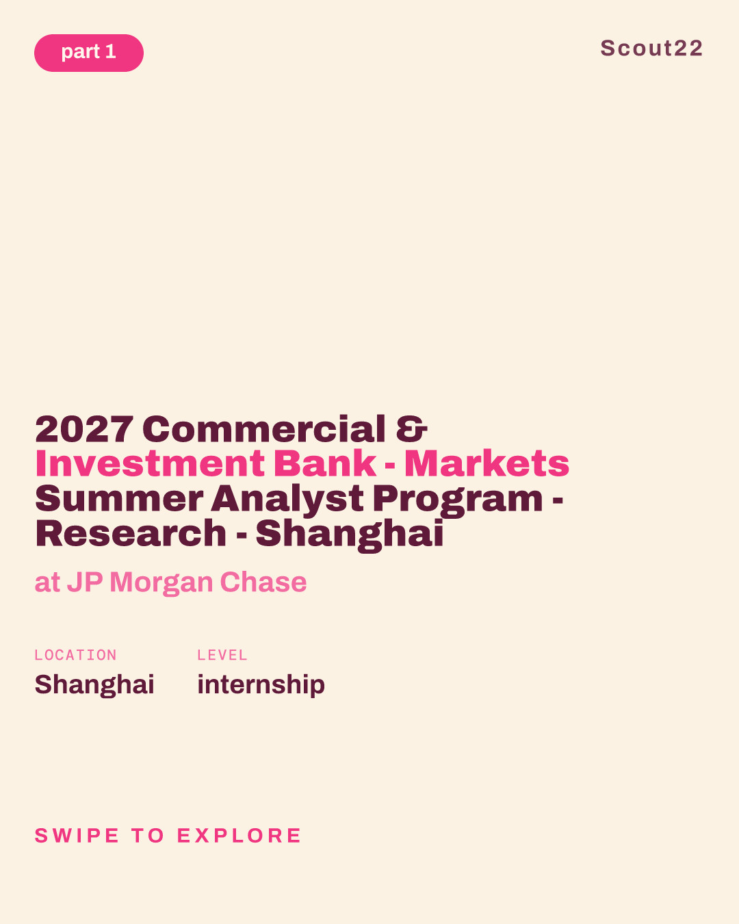 2027 Commercial & Investment Bank - Markets Summer Analyst Program - Research - Shanghai at JP Morgan Chase