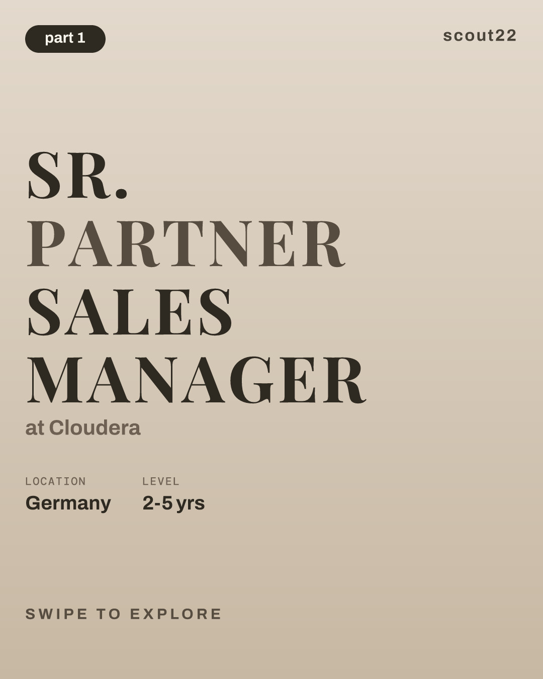 Sr. Partner Sales Manager at Cloudera