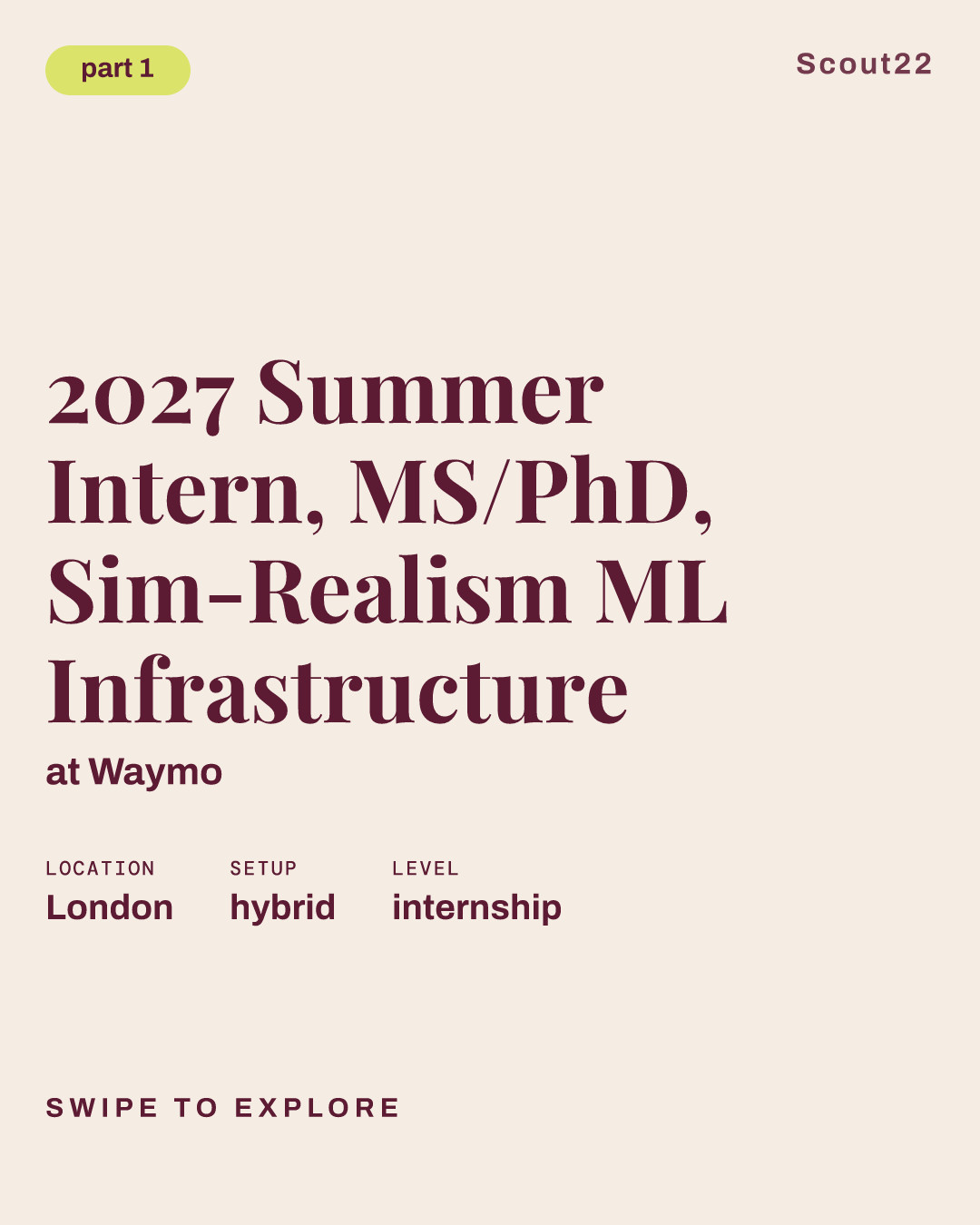 2027 Summer Intern, MS/PhD, Sim-Realism ML Infrastructure at Waymo