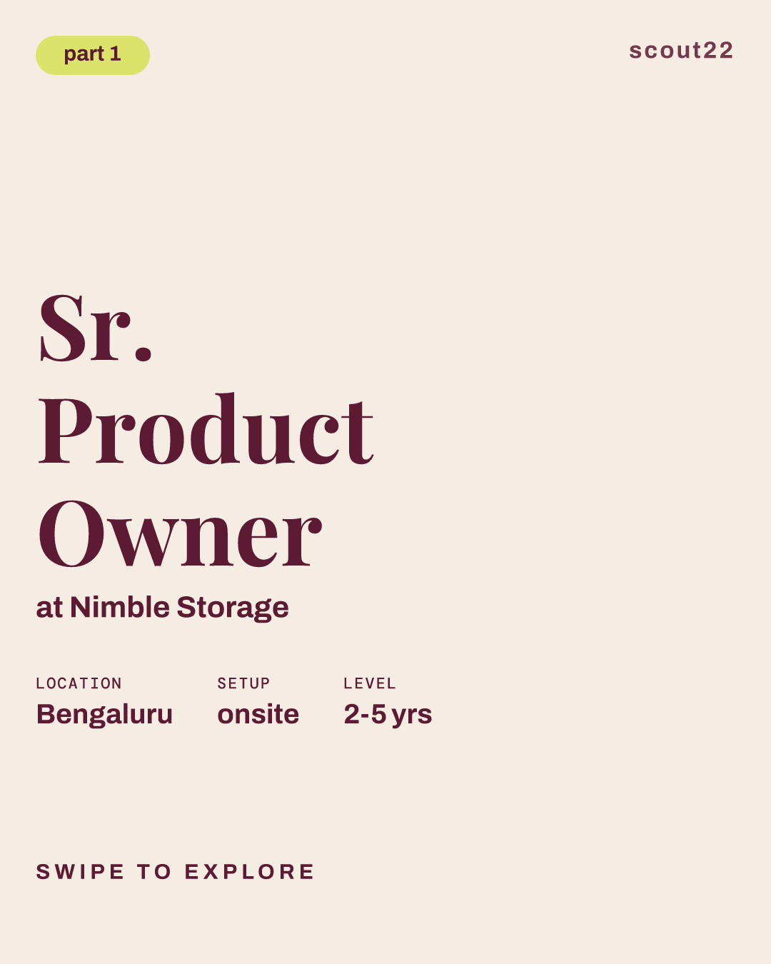 Sr. Product Owner at Nimble Storage