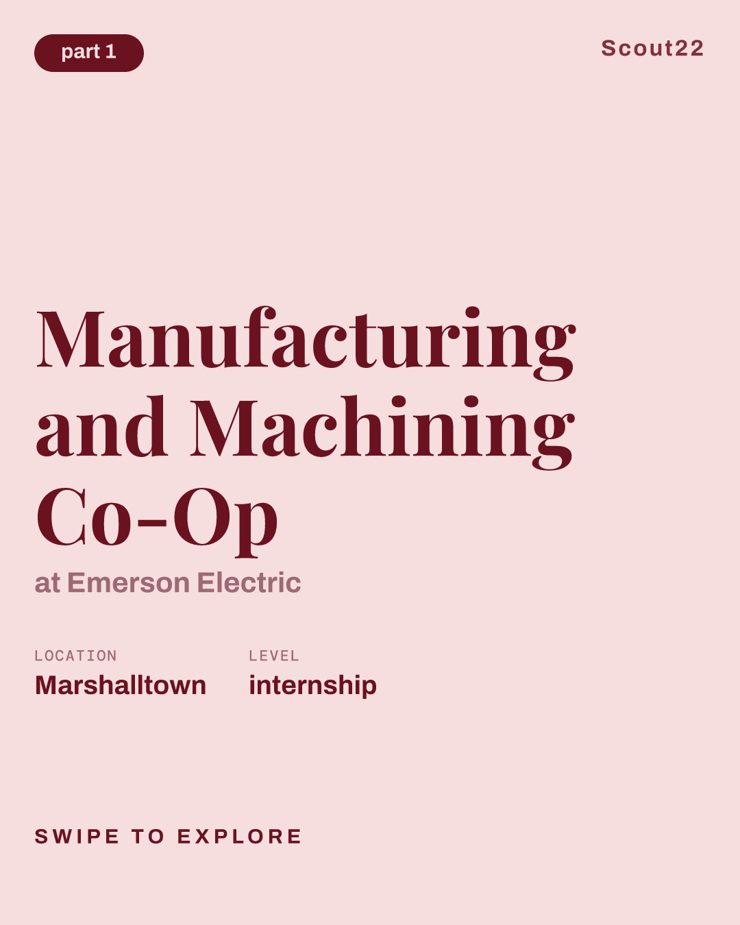 Manufacturing and Machining Co-Op at Emerson Electric