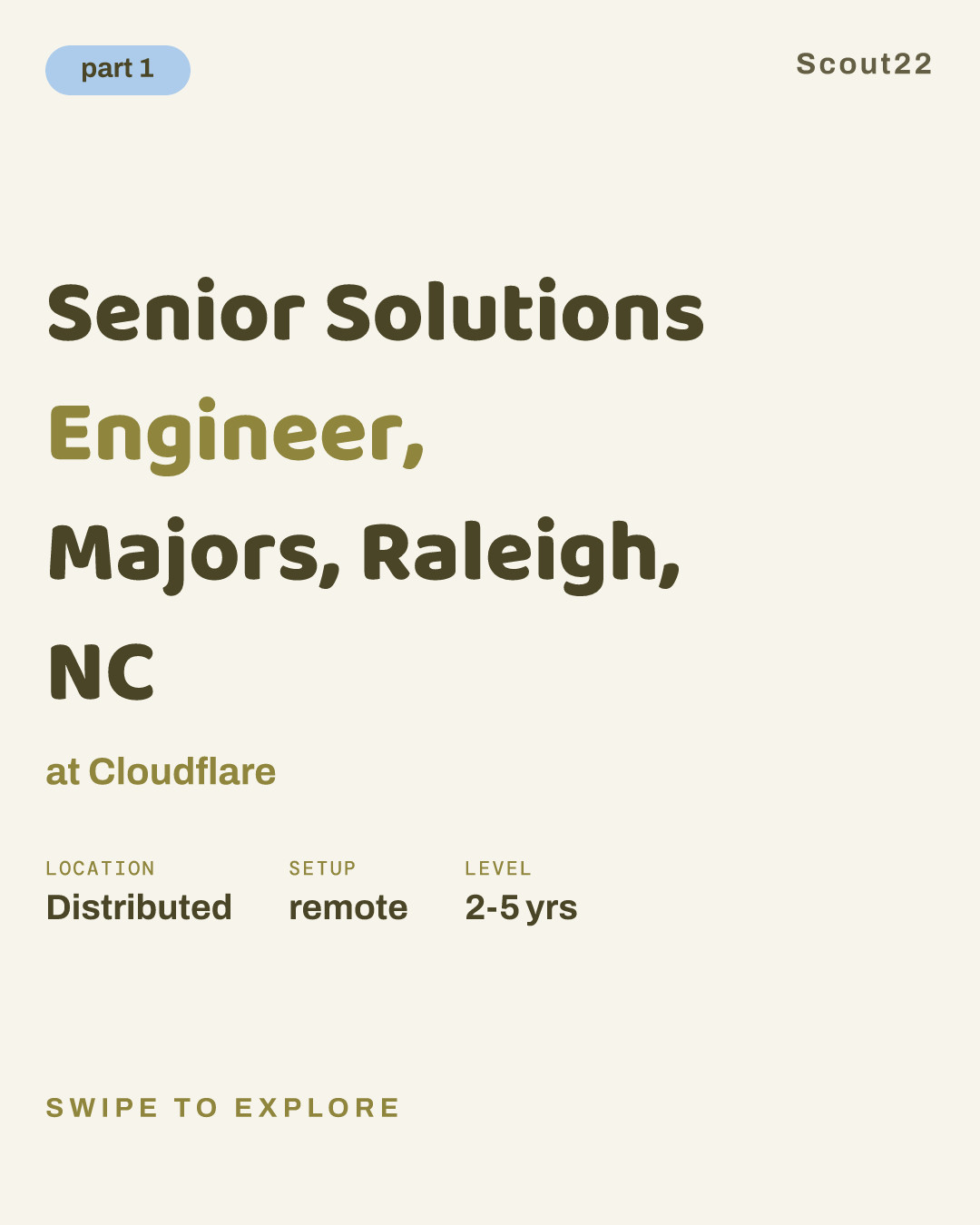 Senior Solutions Engineer, Majors, Raleigh, NC at Cloudflare
