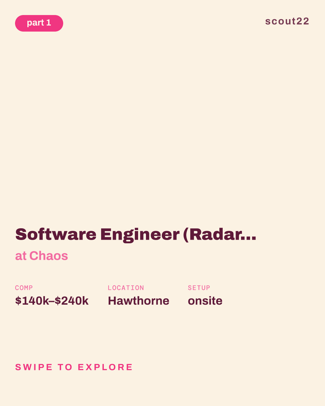 Software Engineer (Radar R&D and Production Focused) at Chaos