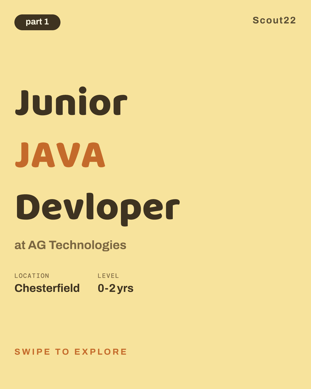 Junior JAVA Devloper at AG Technologies