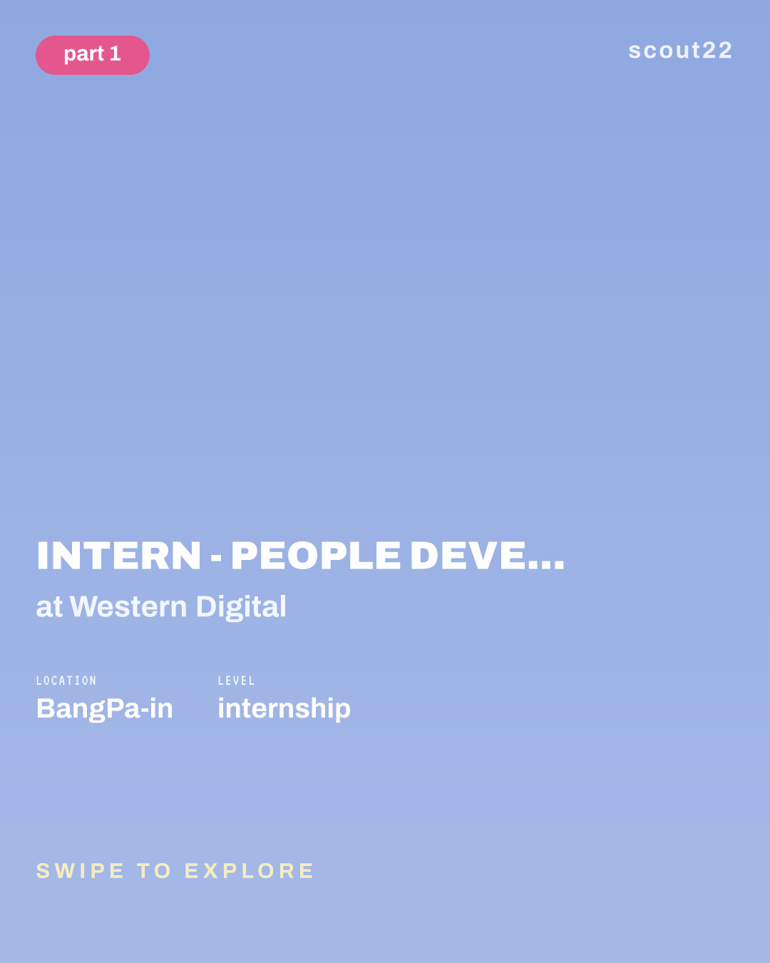 Intern - People Development Assistant (Studying Bachelor Degree) - Start in January 2027 at Western Digital
