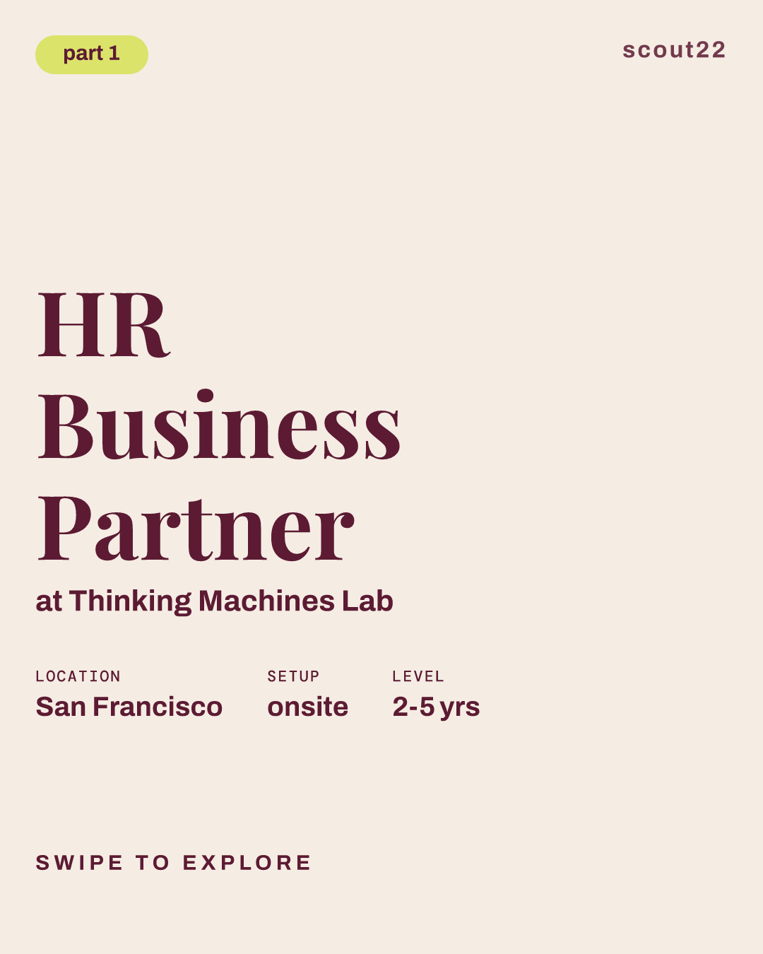 HR Business Partner at Thinking Machines Lab