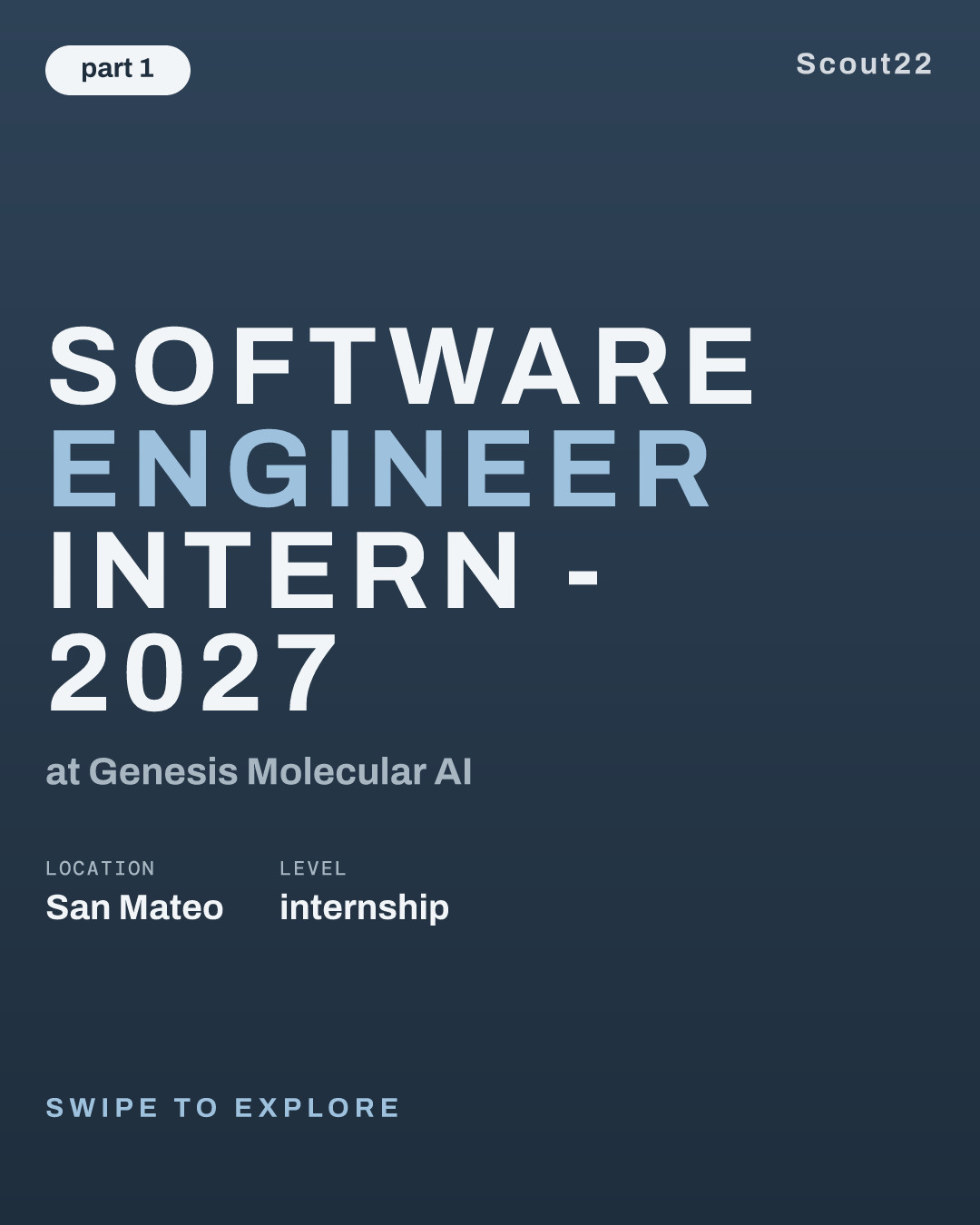 Software Engineer Intern - 2027 at Genesis Molecular AI