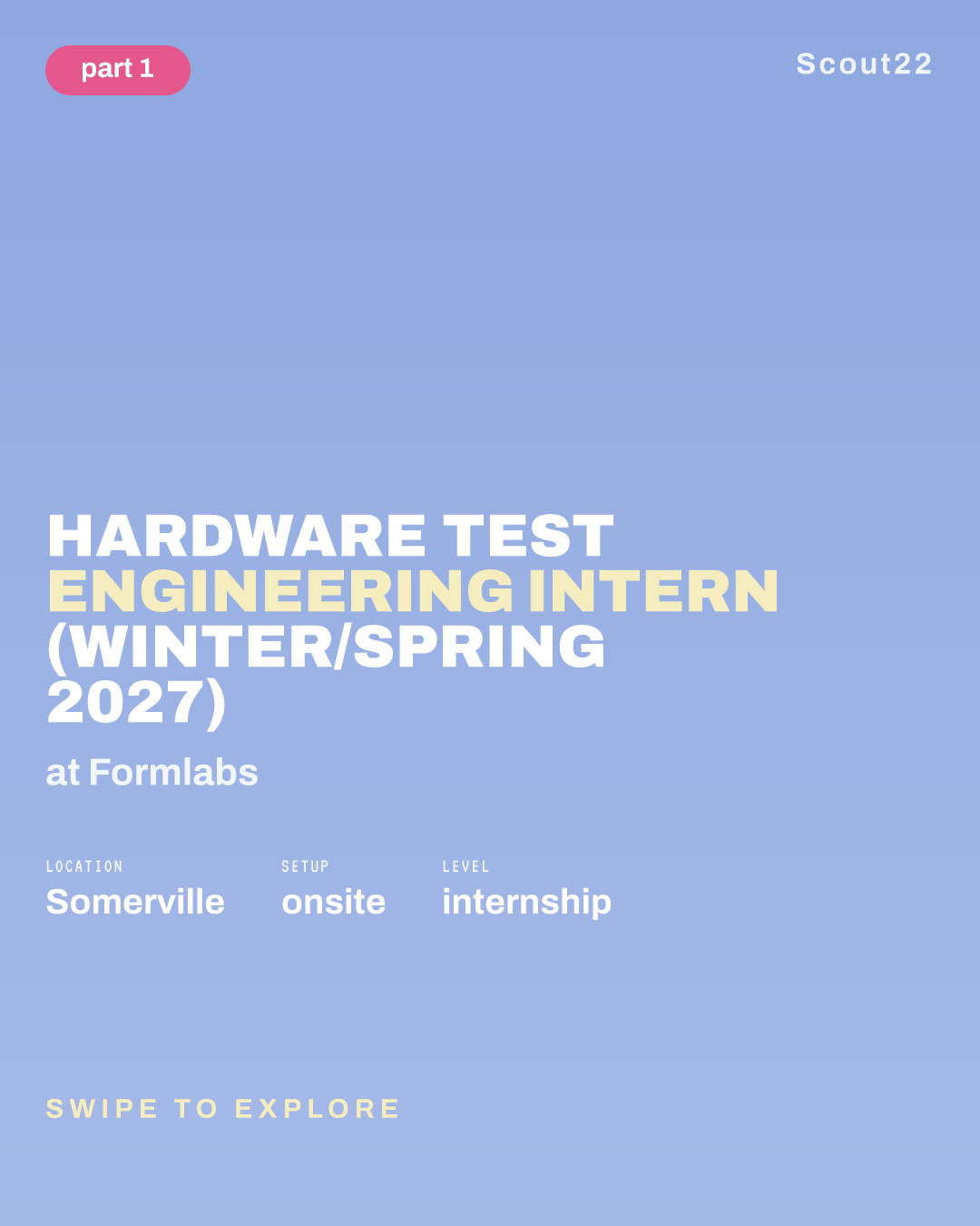 Hardware Test Engineering Intern (Winter/Spring 2027) at Formlabs