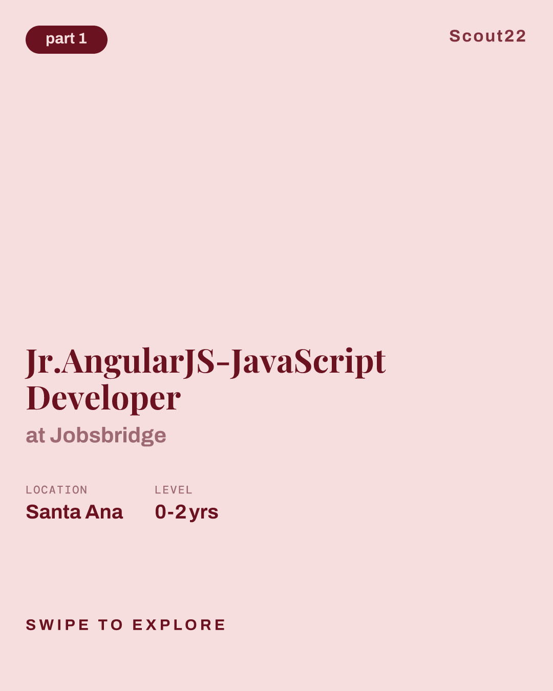 Jr.AngularJS-JavaScript Developer at Jobsbridge