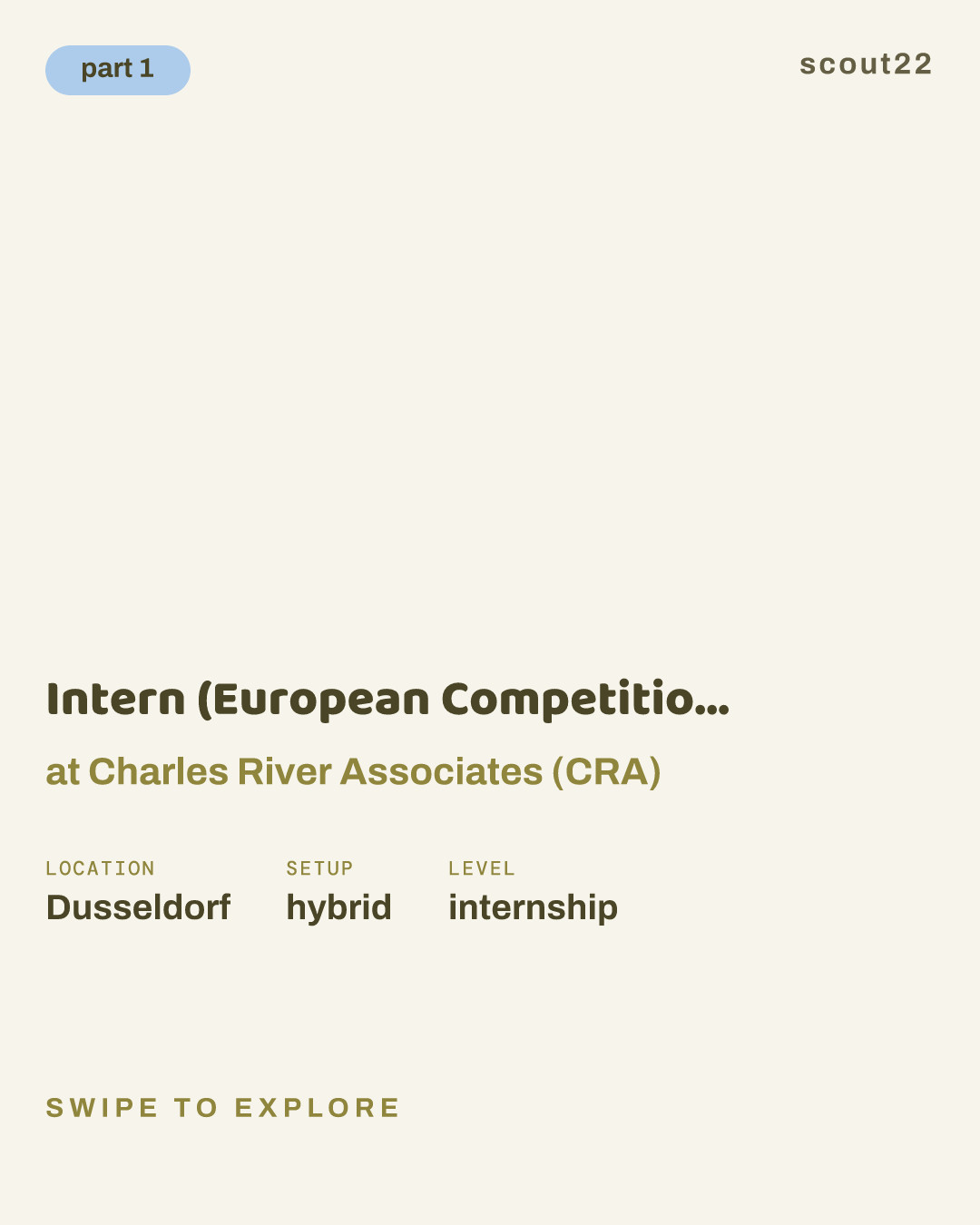 Intern (European Competition practice) - m/f/d at Charles River Associates (CRA)