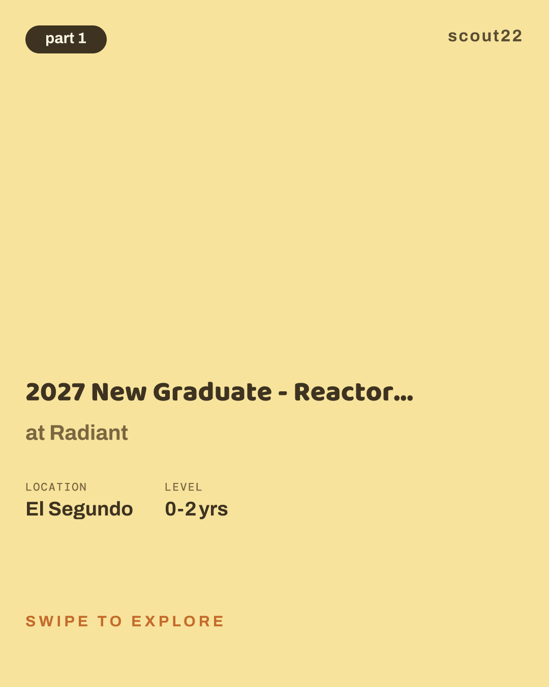 2027 New Graduate - Reactor Operations Engineer at Radiant