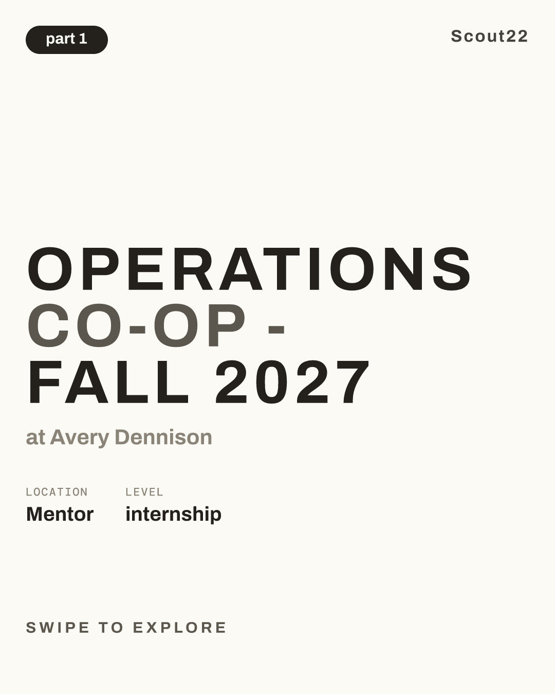 Operations Co-op - Fall 2027 at Avery Dennison