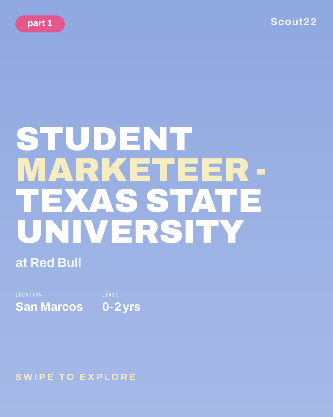 Student Marketeer - Texas State University at Red Bull