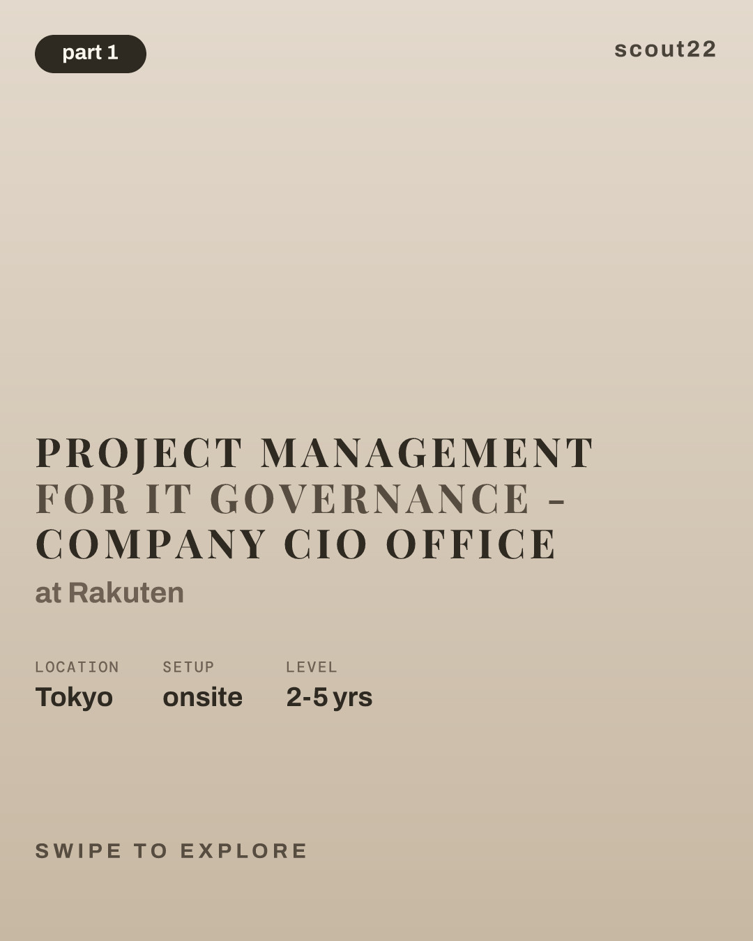Project Management for IT Governance - Company CIO Office at Rakuten