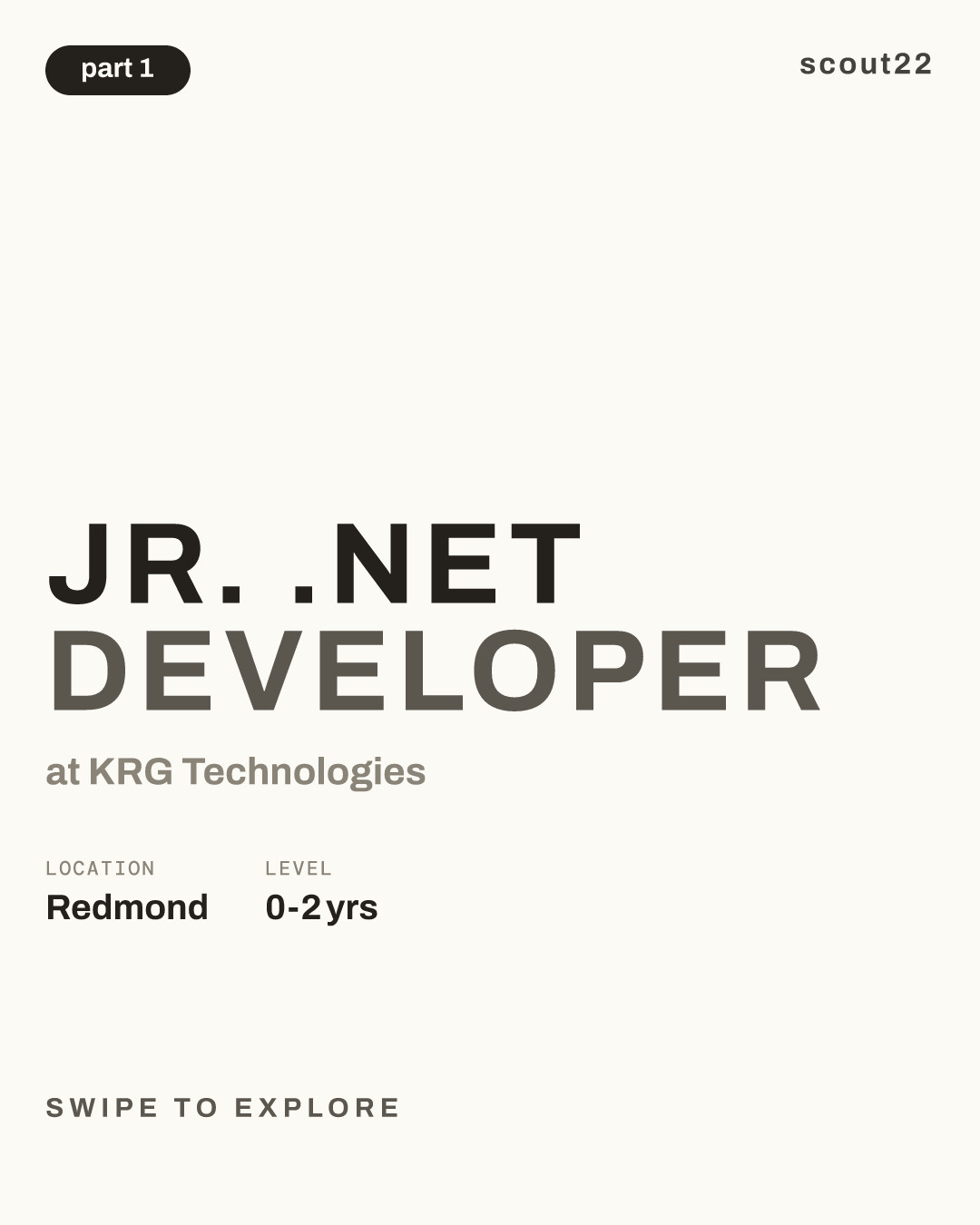 Jr. .Net Developer at KRG Technologies