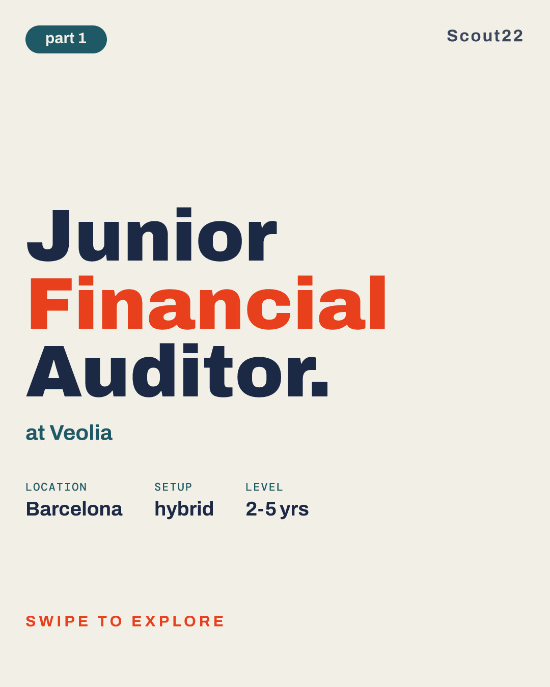 Junior Financial Auditor. at Veolia