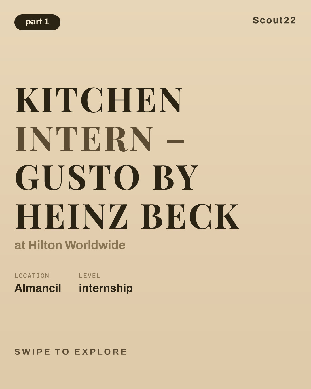 Kitchen Intern – Gusto by Heinz Beck at Hilton Worldwide