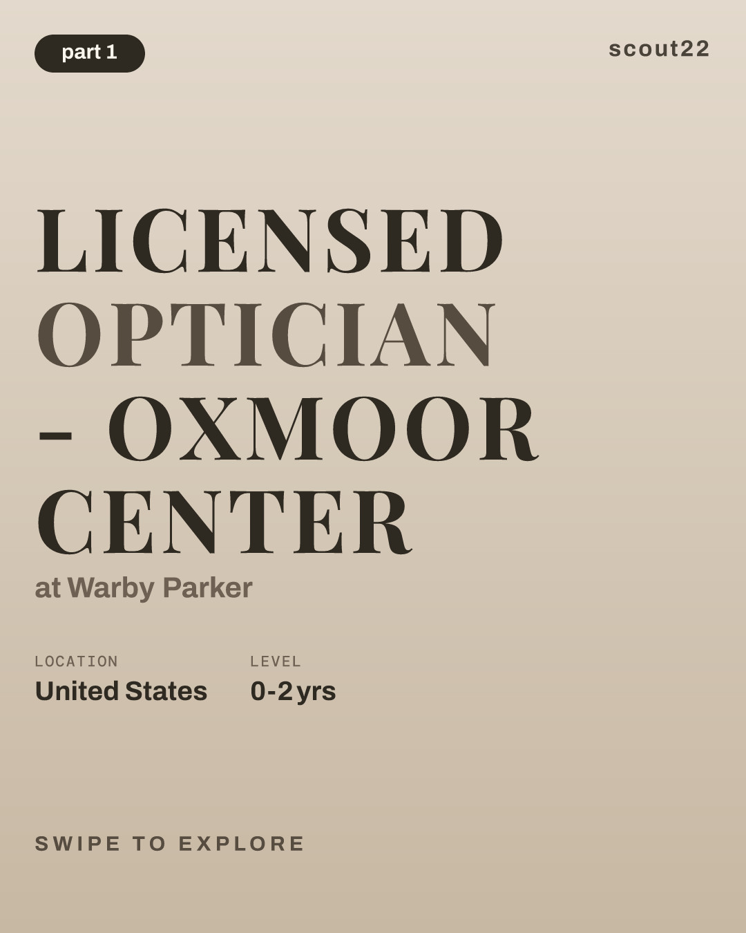 Licensed Optician - Oxmoor Center at Warby Parker