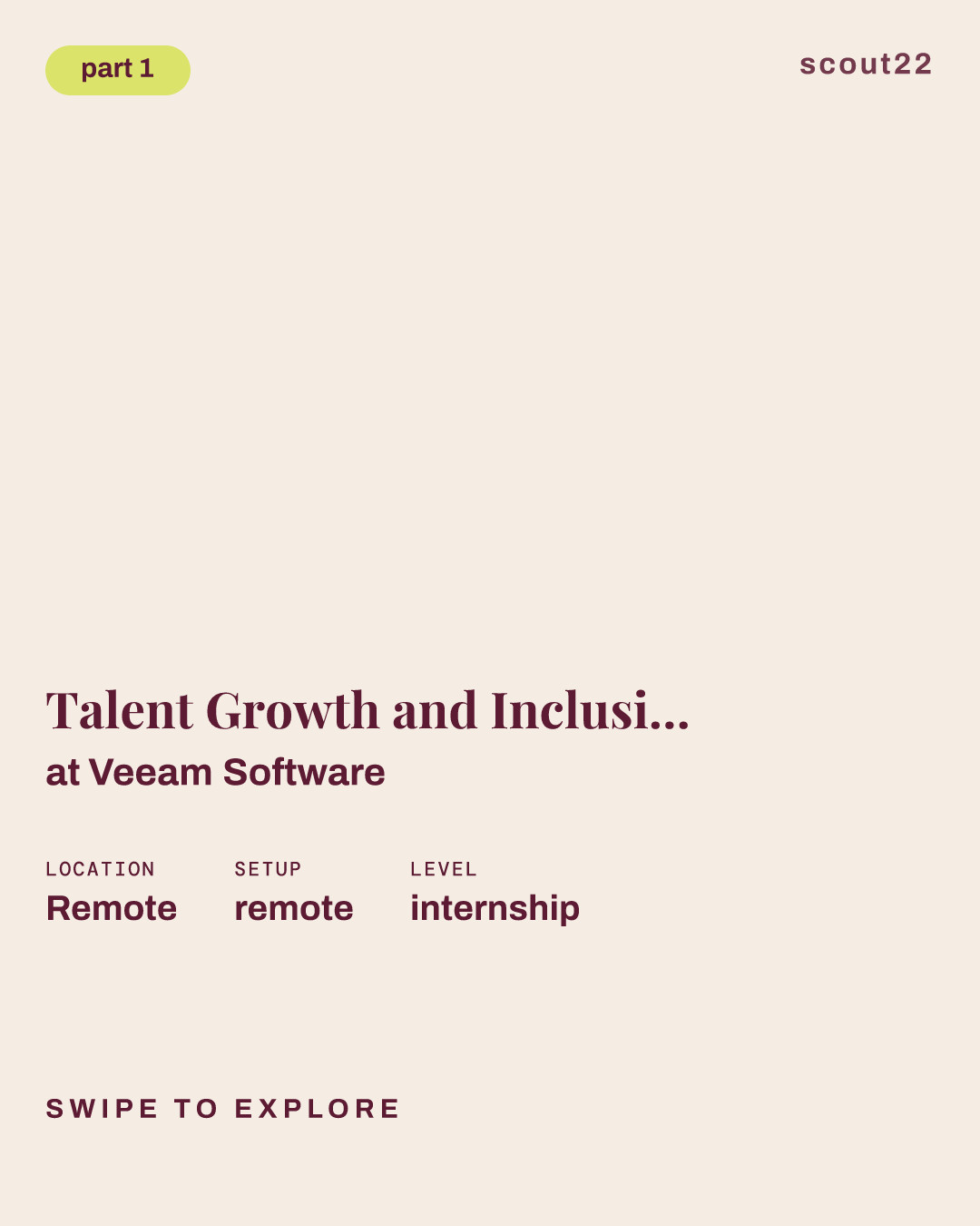 Talent Growth and Inclusion Intern- Summer 2027 at Veeam Software