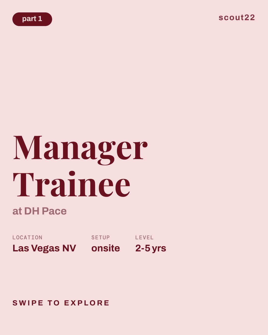 Manager Trainee at DH Pace