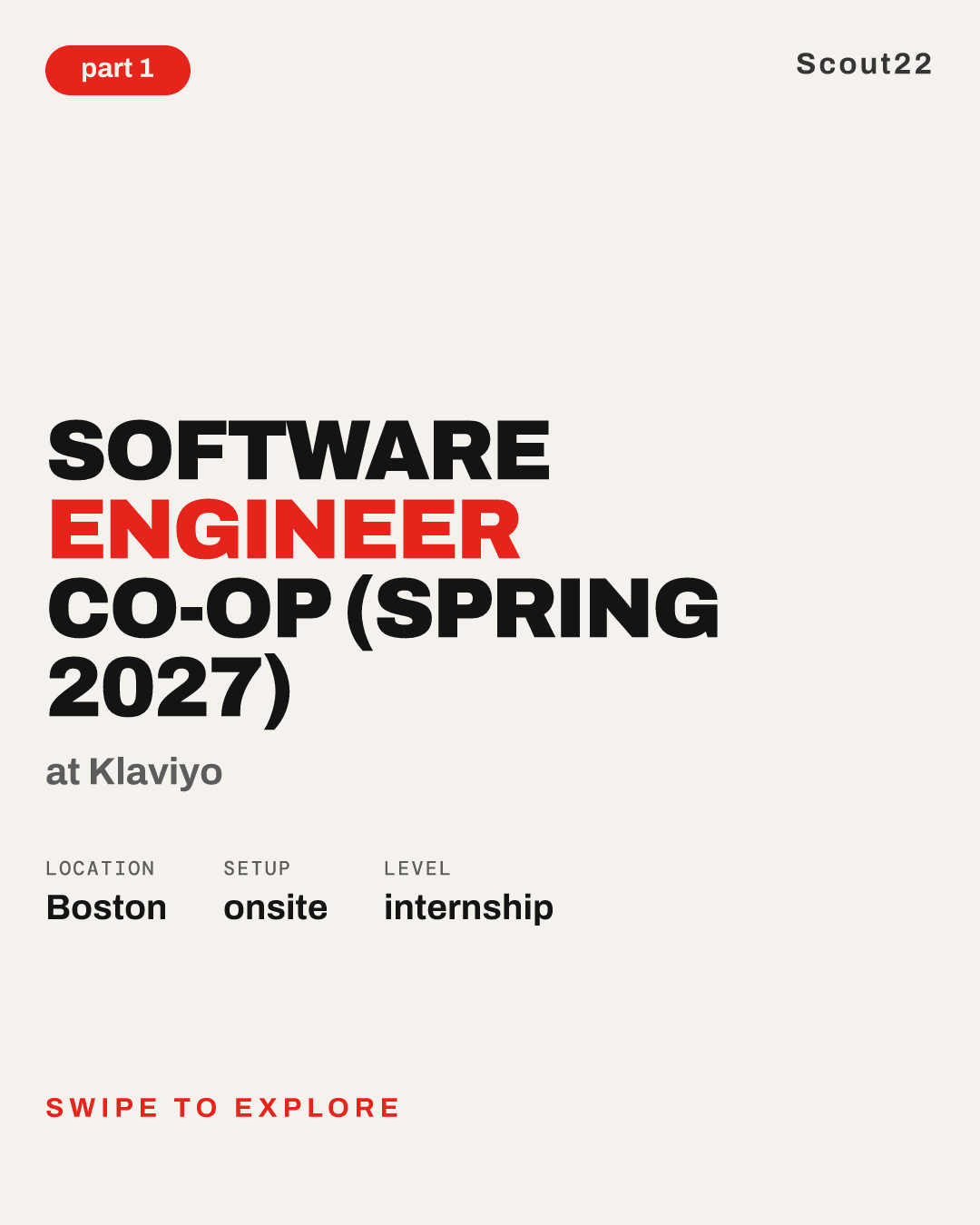 Software Engineer Co-op (Spring 2027) at Klaviyo
