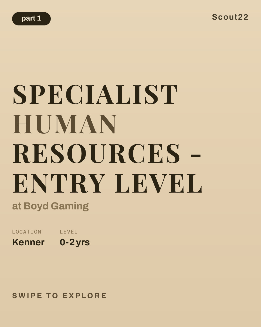 Specialist Human Resources - ENTRY LEVEL at Boyd Gaming