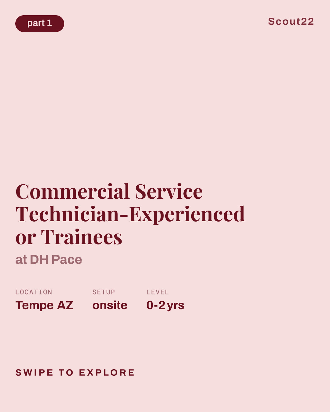 Commercial Service Technician-Experienced or Trainees at DH Pace