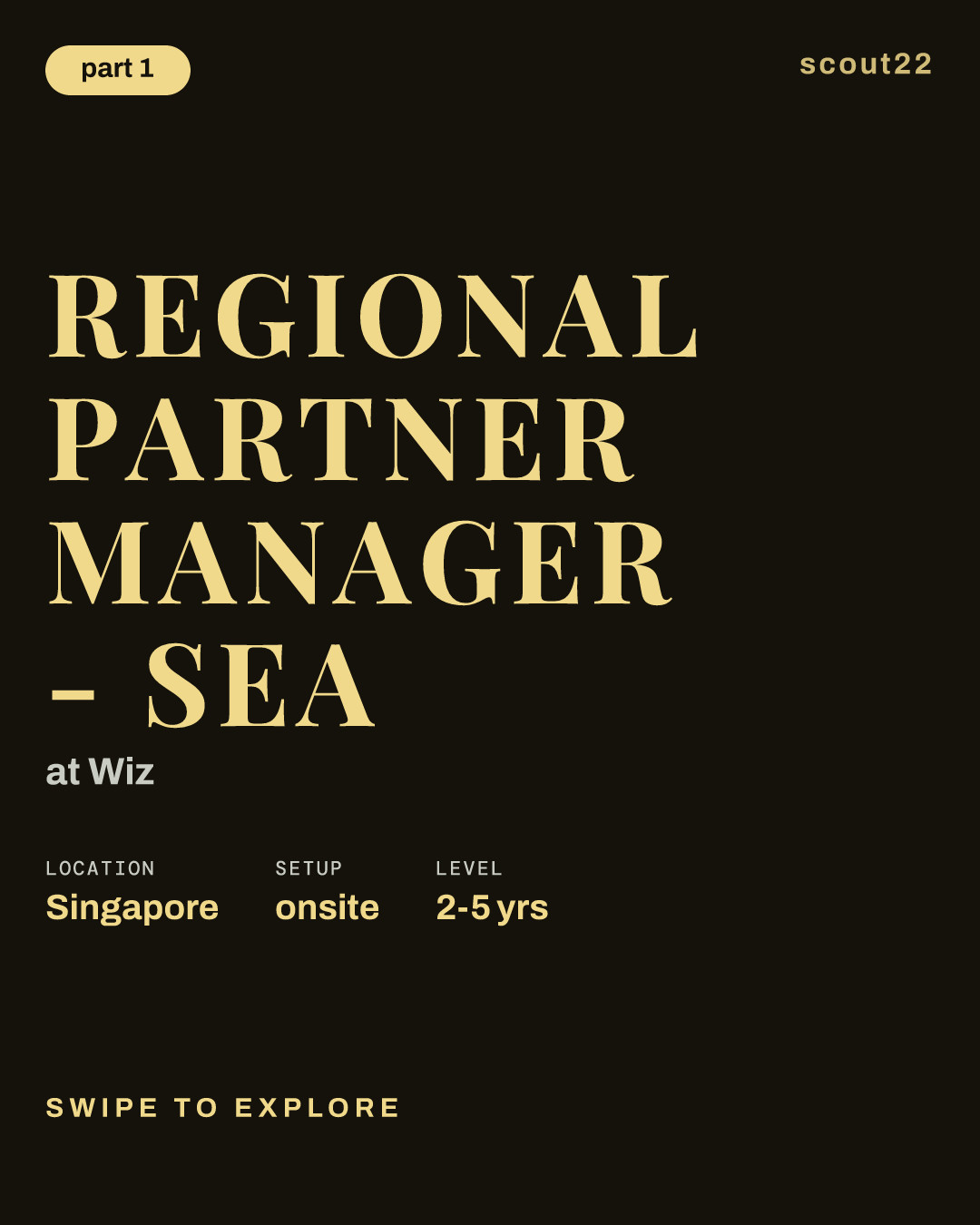 Regional Partner Manager - SEA at Wiz