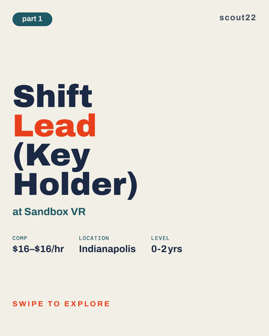 Shift Lead (Key Holder) at Sandbox VR