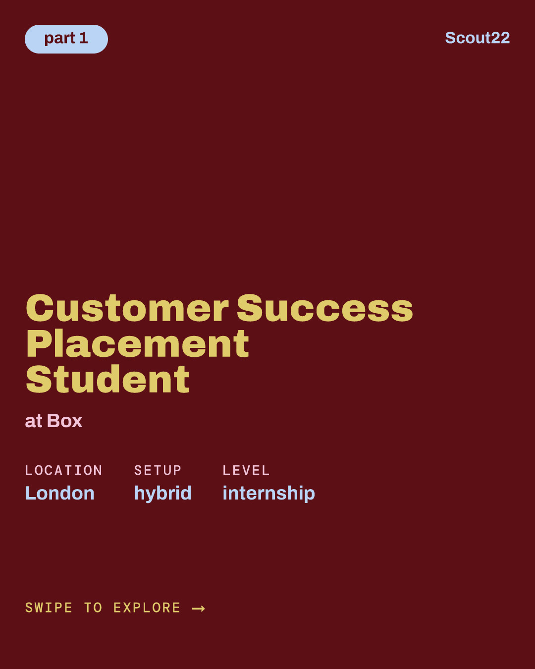 Customer Success Placement Student at Box