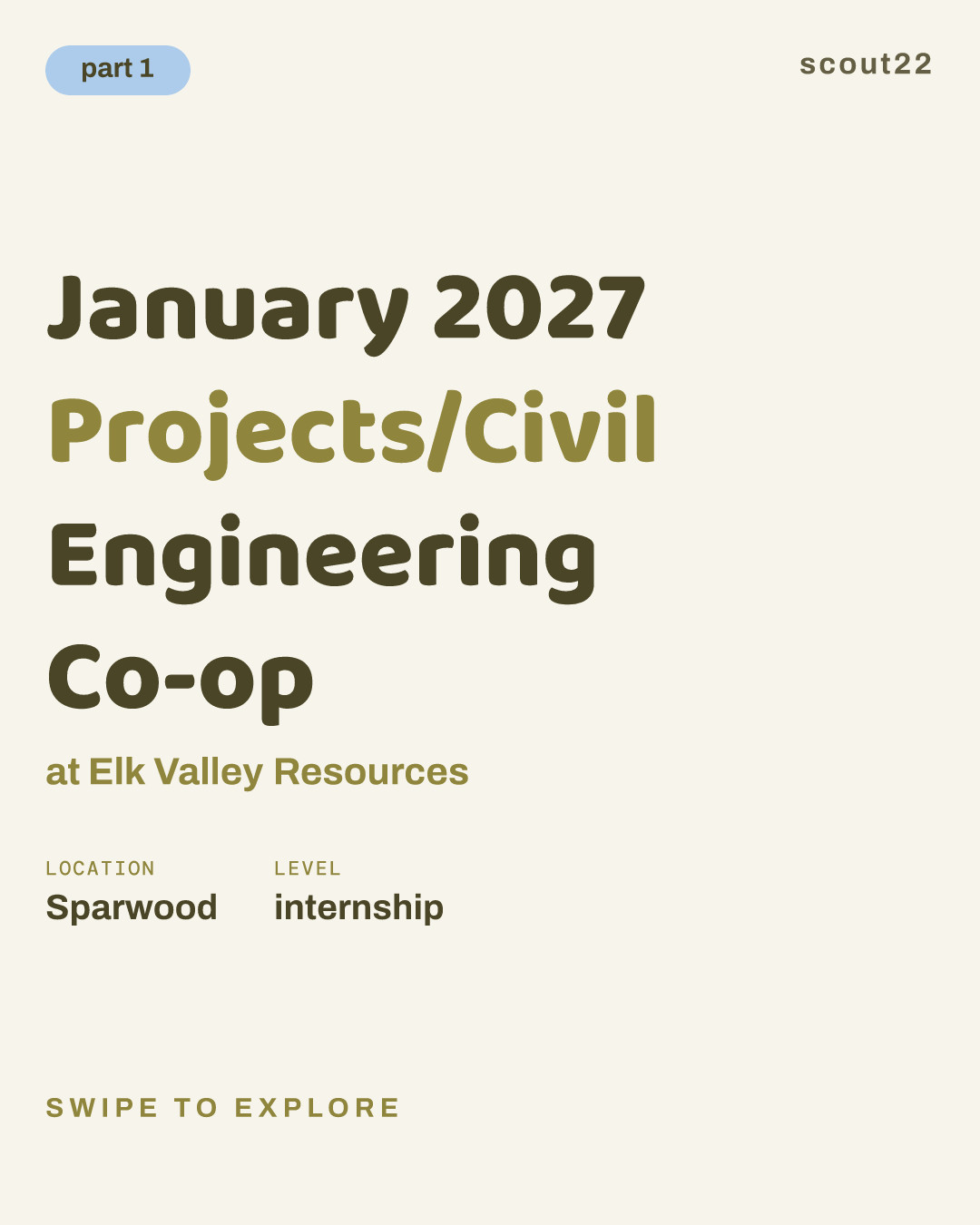 January 2027 Projects/Civil Engineering Co-op at Elk Valley Resources