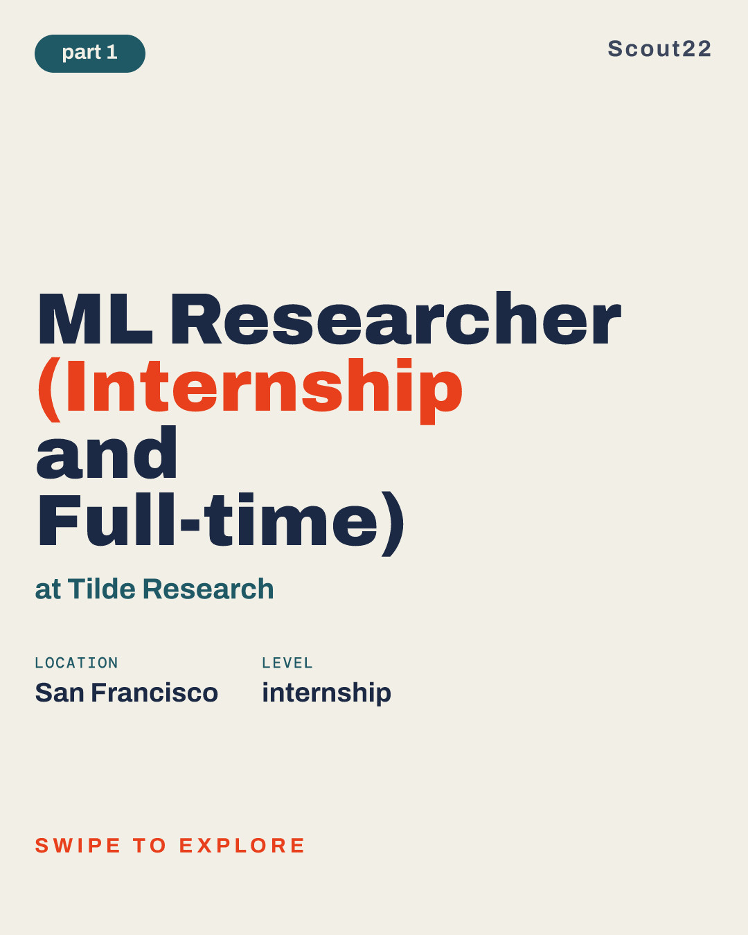 ML Researcher (Internship and Full-time) at Tilde Research