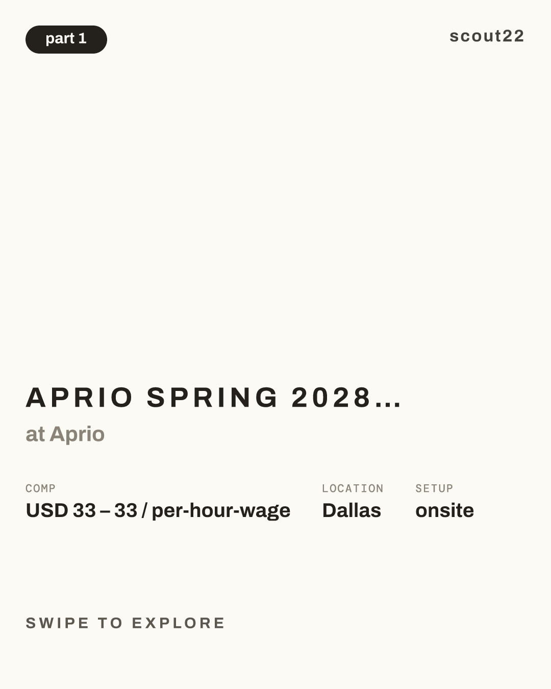 Aprio Spring 2028 Internship Application - Audit - Dallas, TX at Aprio