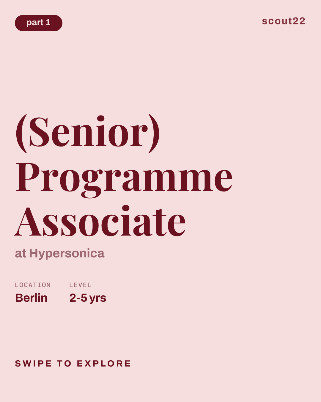 (Senior) Programme Associate at Hypersonica