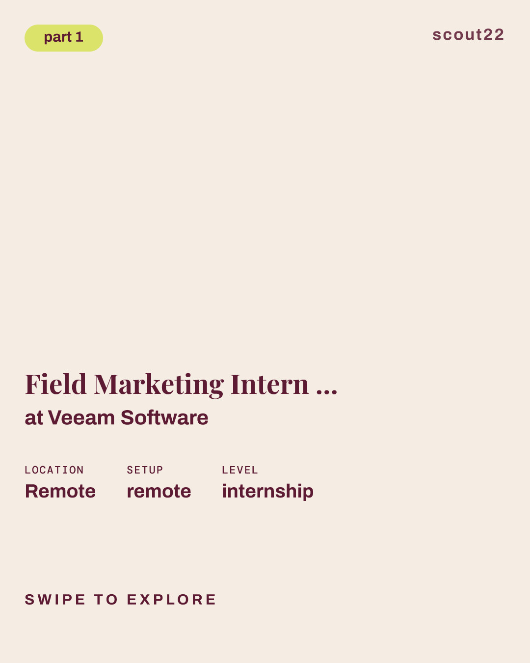 Field Marketing Intern - Summer 2027 at Veeam Software