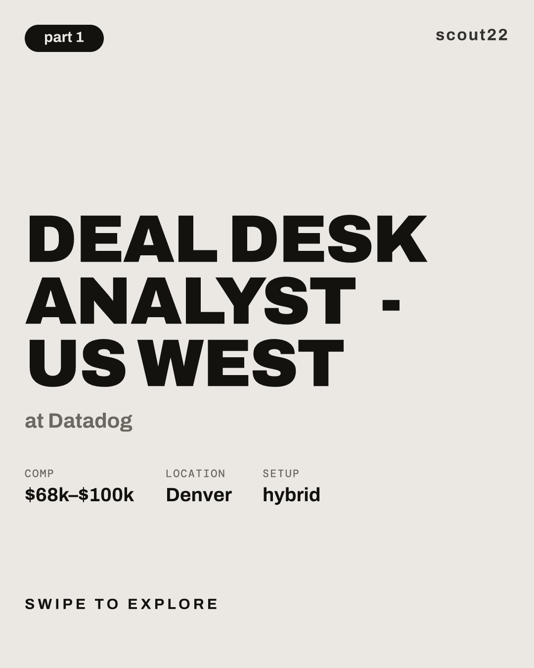 Deal Desk Analyst - US West at Datadog