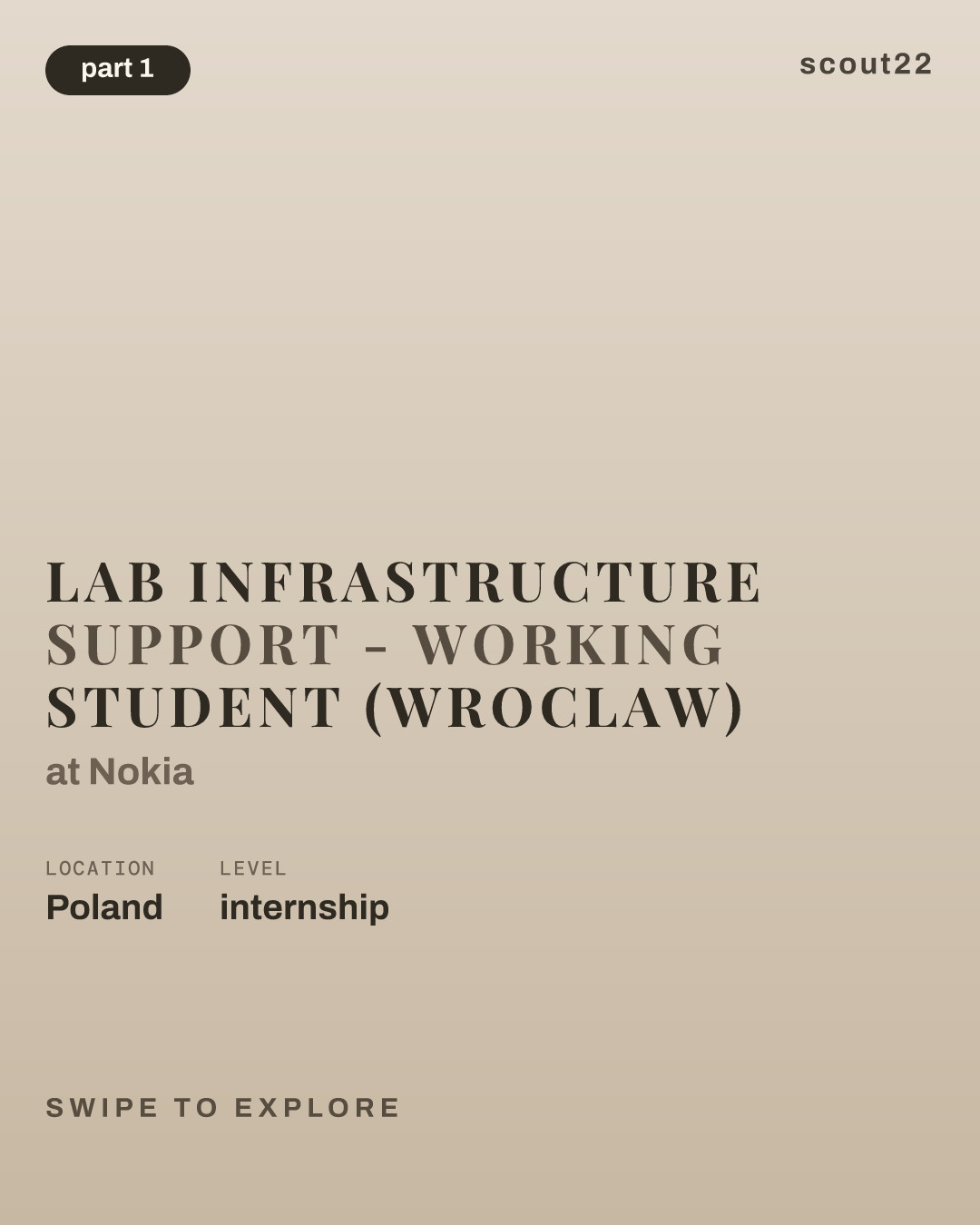 Lab Infrastructure Support - Working Student (Wroclaw) at Nokia
