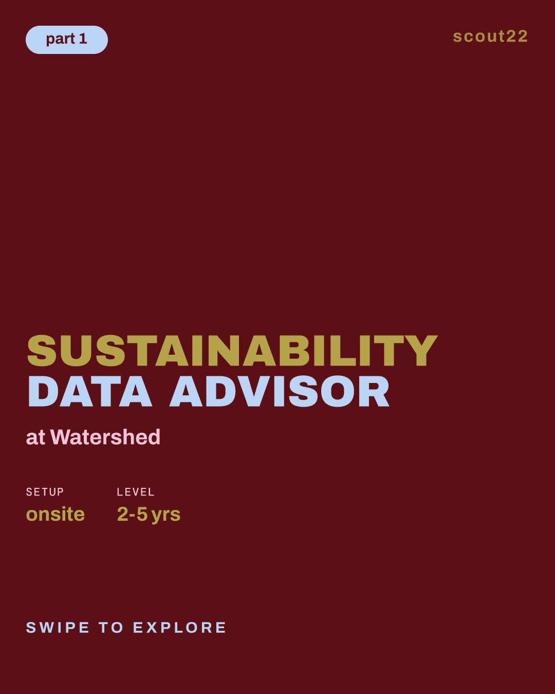Sustainability data advisor at Watershed
